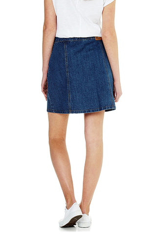 Ellie - Mid Indigo Denim Skirt