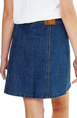 Ellie - Mid Indigo Denim Skirt