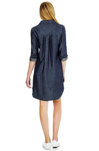 Hannah - Dark Indigo Shirtdress