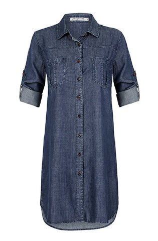 Hannah - Dark Indigo Shirtdress