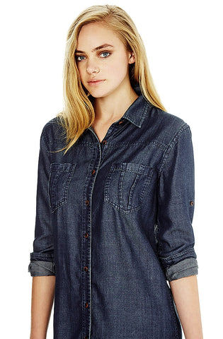 Hannah - Dark Indigo Shirtdress