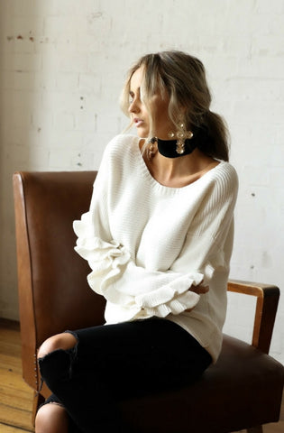 Hadid Ruffle Jumper