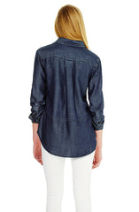 Anya Dark Indigo Oversized Shirt by Mavi - Picpoket