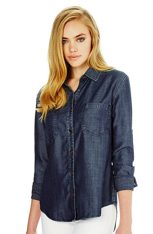 Anya Dark Indigo Oversized Shirt