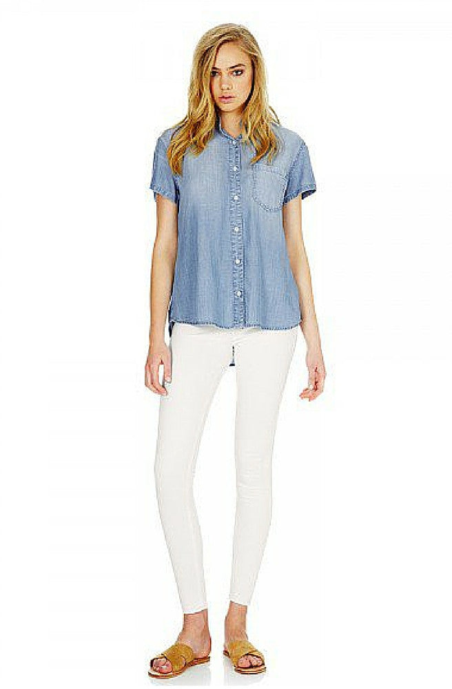 Kristy - High-Rise Super Skinny Crop Jeans - White by Mavi - Picpoket