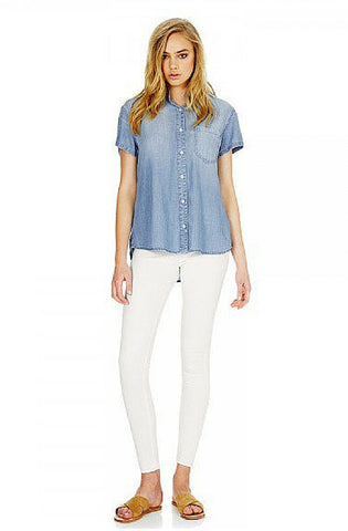 Kristy - High-Rise Super Skinny Crop Jeans - White