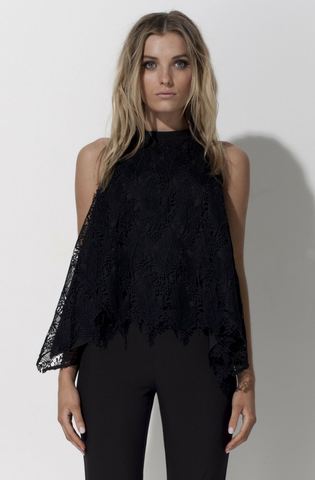 Eye Spy In The Meadows Top - Black