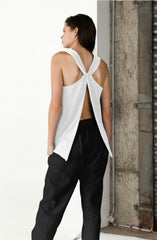 Stik Twist Back Singlet - White by Nude Lucy - Picpoket