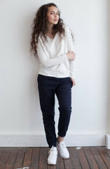 Zion Canvas Cropped Pant - Navy by Nude Lucy - Picpoket