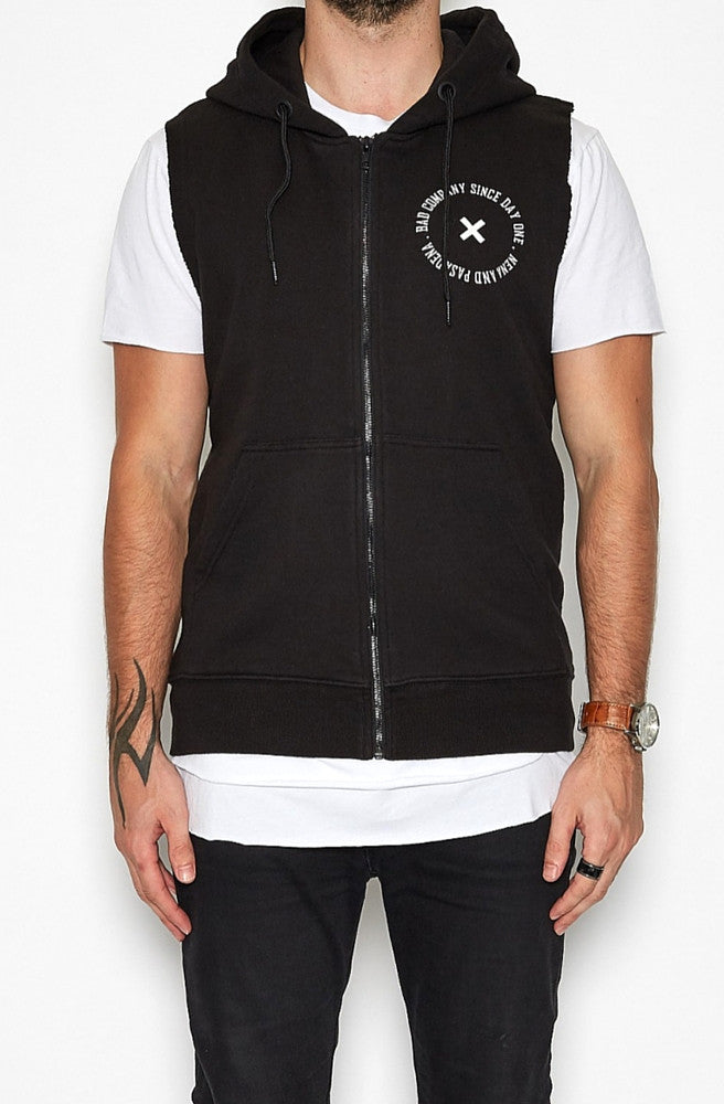 Bad Bones Zip Up Muscle Hoodie by Nena & Pasadena - Picpoket