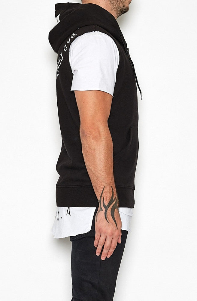 Bad Bones Zip Up Muscle Hoodie by Nena & Pasadena - Picpoket