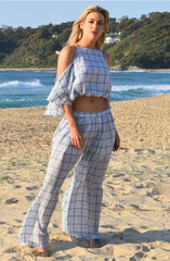 Choctaw Pants - Blue Check by Three Of Something - Picpoket