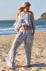 Choctaw Pants - Blue Check by Three Of Something - Picpoket