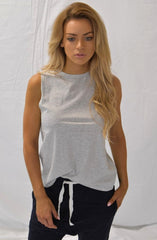 Marty Muscle Tank - Grey Marle by Nude Lucy - Picpoket