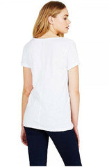 Ava - Classic V Neck Tee - White by Mavi - Picpoket