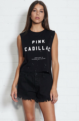 Pink Cadillac Cut-off Tee by Nana Judy - Women - Picpoket