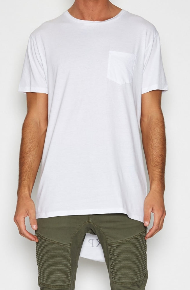 Airwolf Cape Back Pocket T-shirt - White by Nena & Pasadena - Picpoket